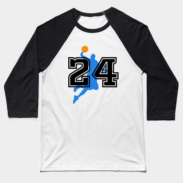 basket-ball 24 Baseball T-Shirt by mamo designer